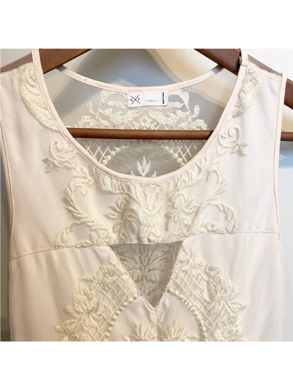 Gentle Fawn Cream Embroidered Sleeveless Dress - Picture 13 of 13
